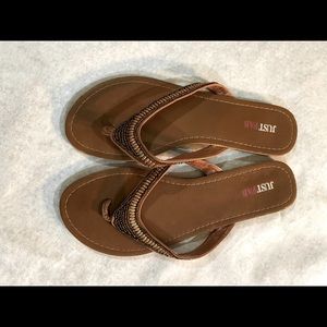 Cute beaded thong sandals